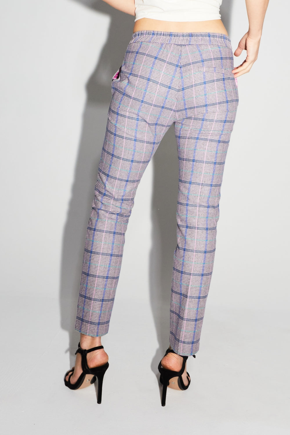Pantalón Silvana Tartán Rosa