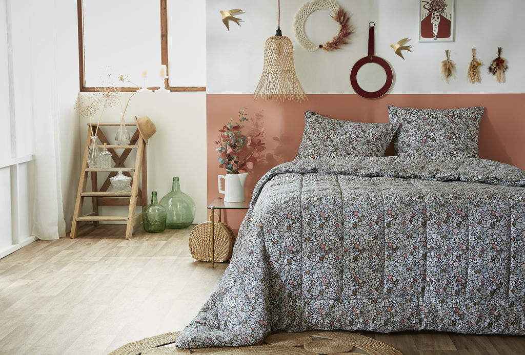 Edredón Estampado + Funda(s) De Almohada - Algodón Estampado - Malia