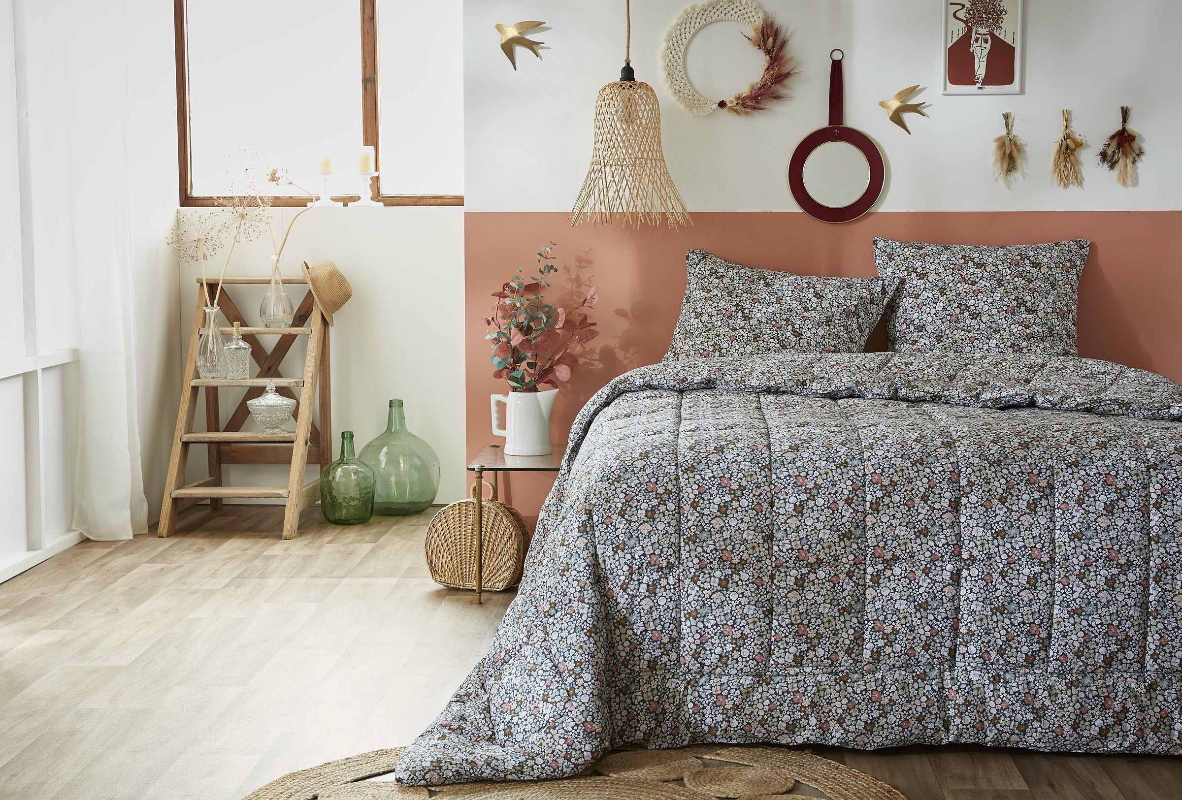 Edredón Estampado + Funda(s) De Almohada - Algodón Estampado - Malia
