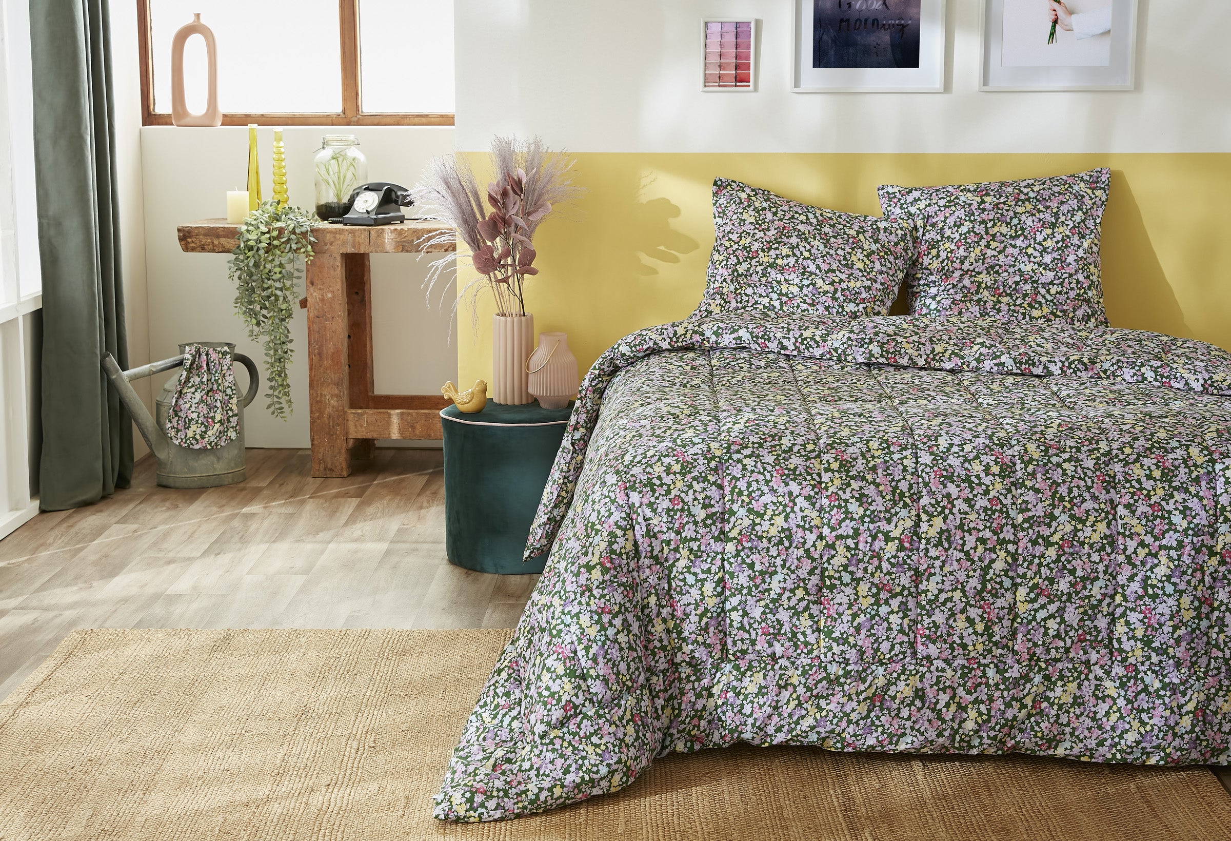 Printed Duvet + Pillowcase(s) - Printed Cotton - Forget-Me-Not