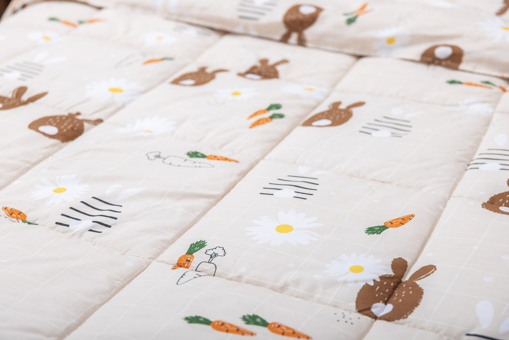 Edredón Estampado + Funda(s) De Almohada - Algodón Estampado - Pompón