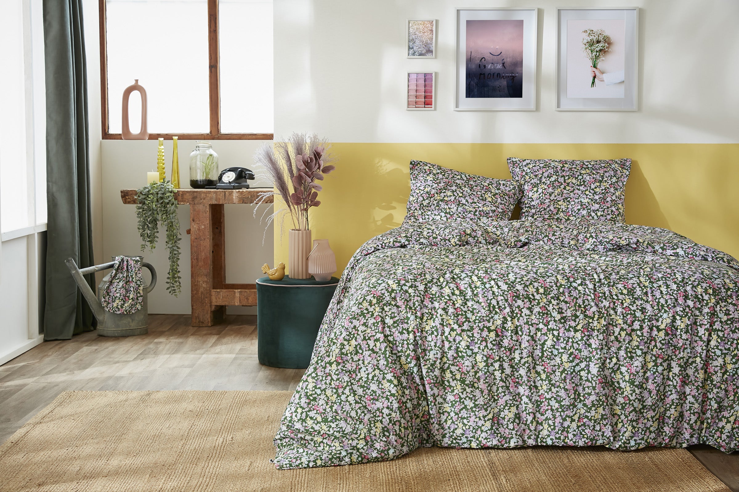 Juego de Cama - Algodón Estampado - Myosotis