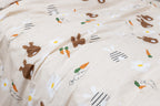 Juego de cama - Algodón estampado - Pompón