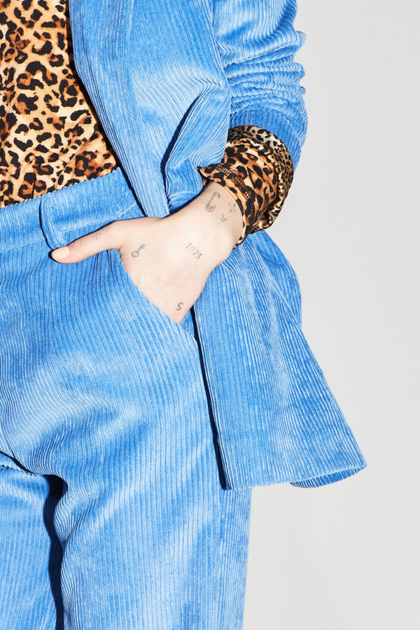 The Yves Trousers In Ca´Telé Vintage Blue Velvet