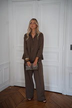 Pantalon Ample Meryam - Chocolat