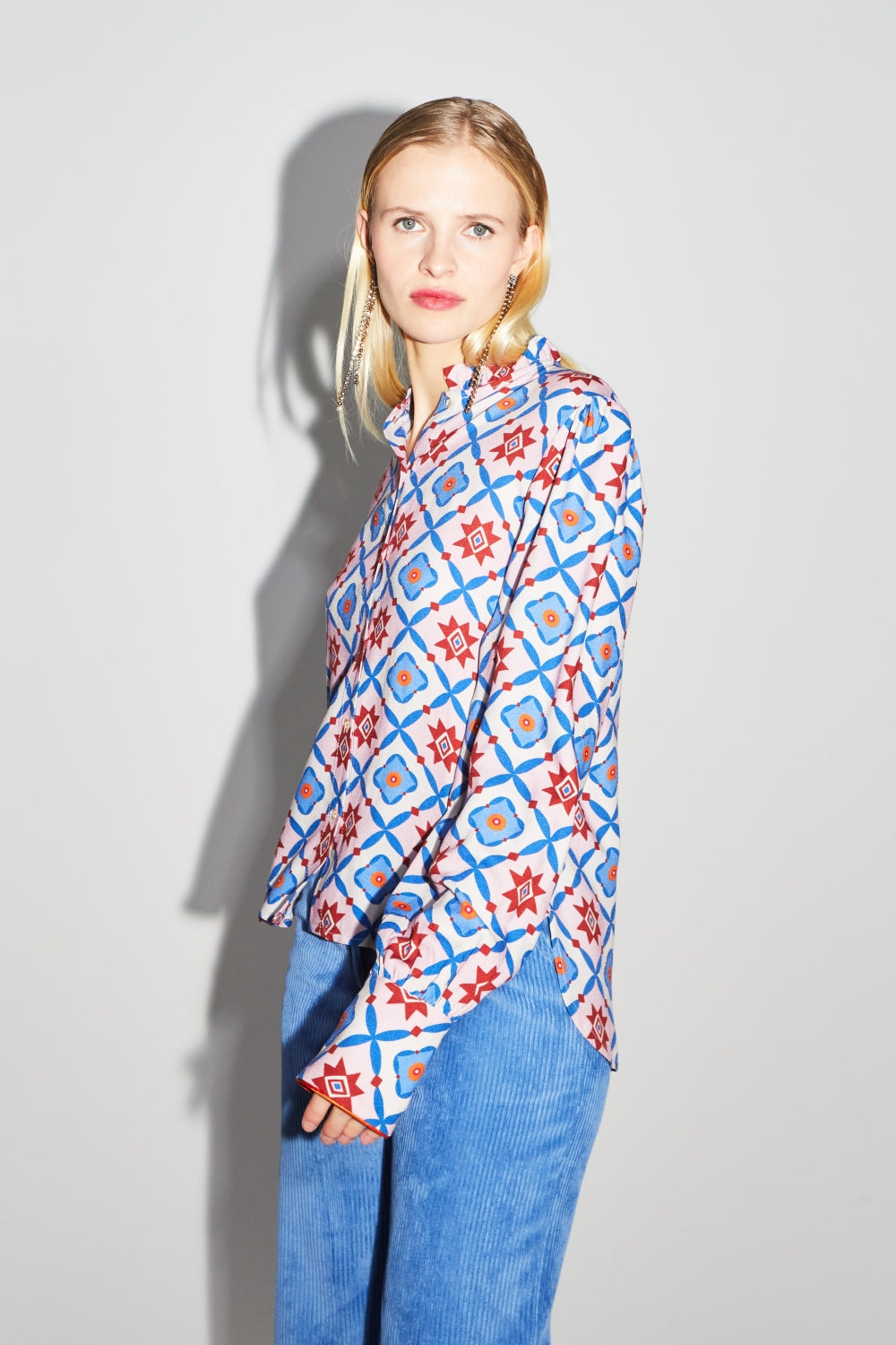 La Chemise Darline Léo Géo Blue