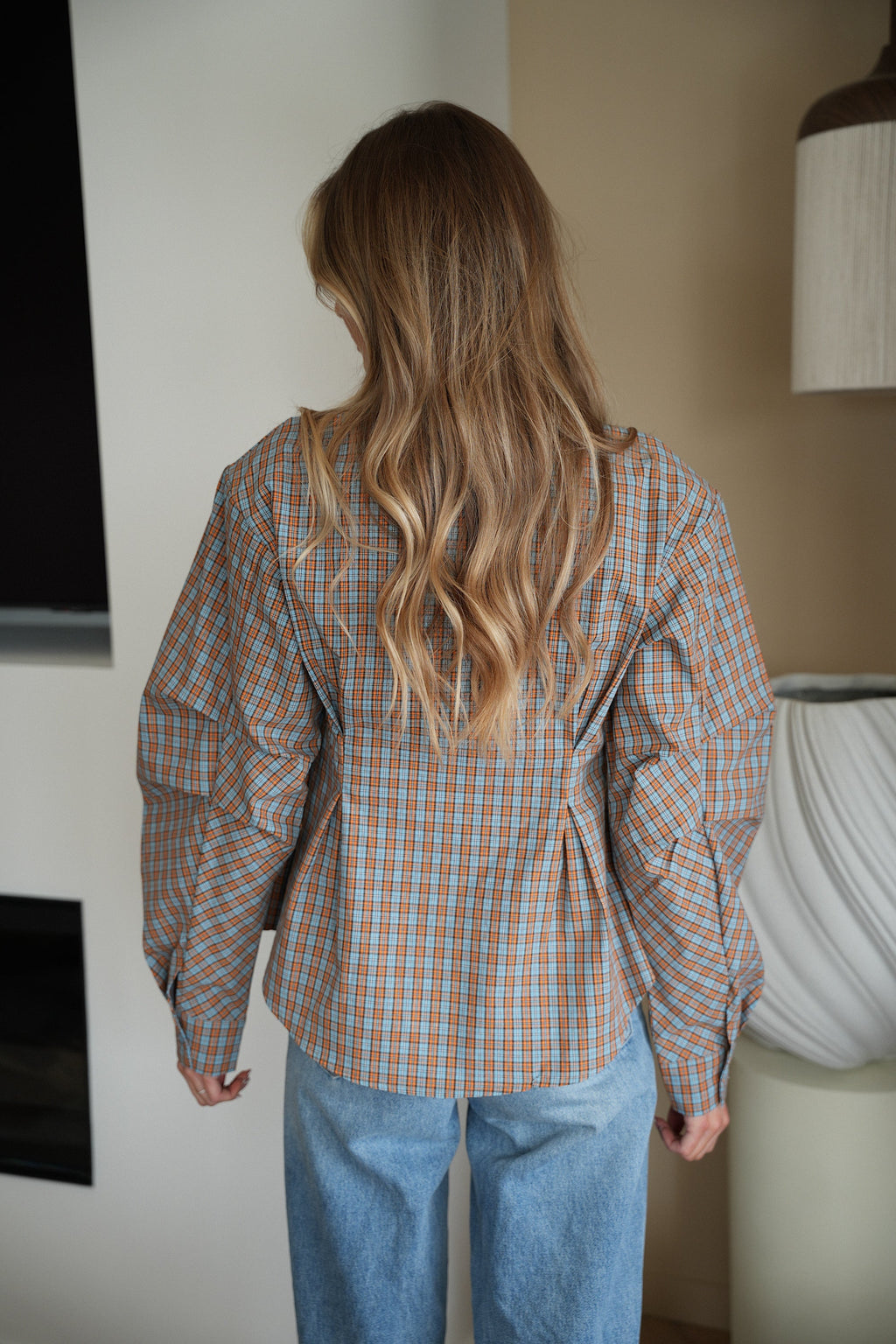 Chemise À Carreaux Pola - Bleue