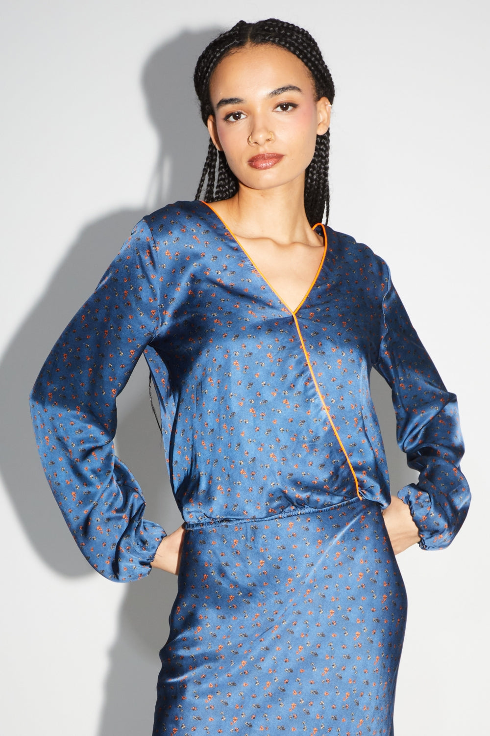 Blouse Daisy Cache Cœur RéversibHalo Blue - Bleu