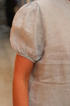 Célestine Sky Blue Linen Blouse