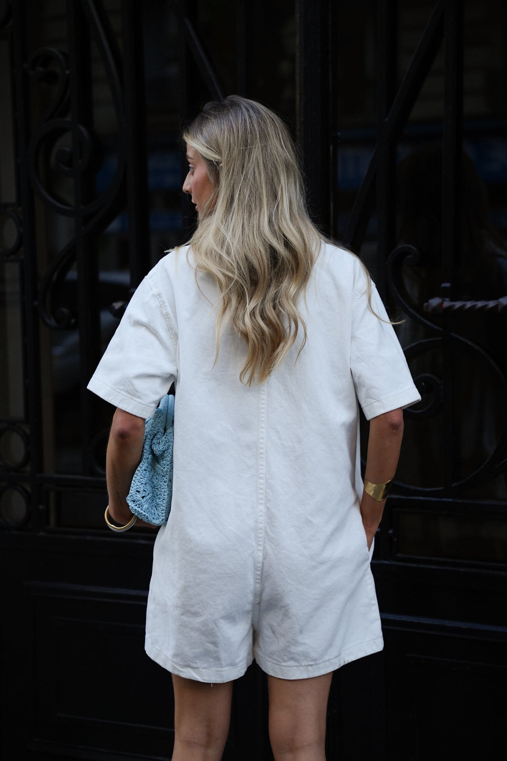 Combishort En Jean Suzon - Blanche