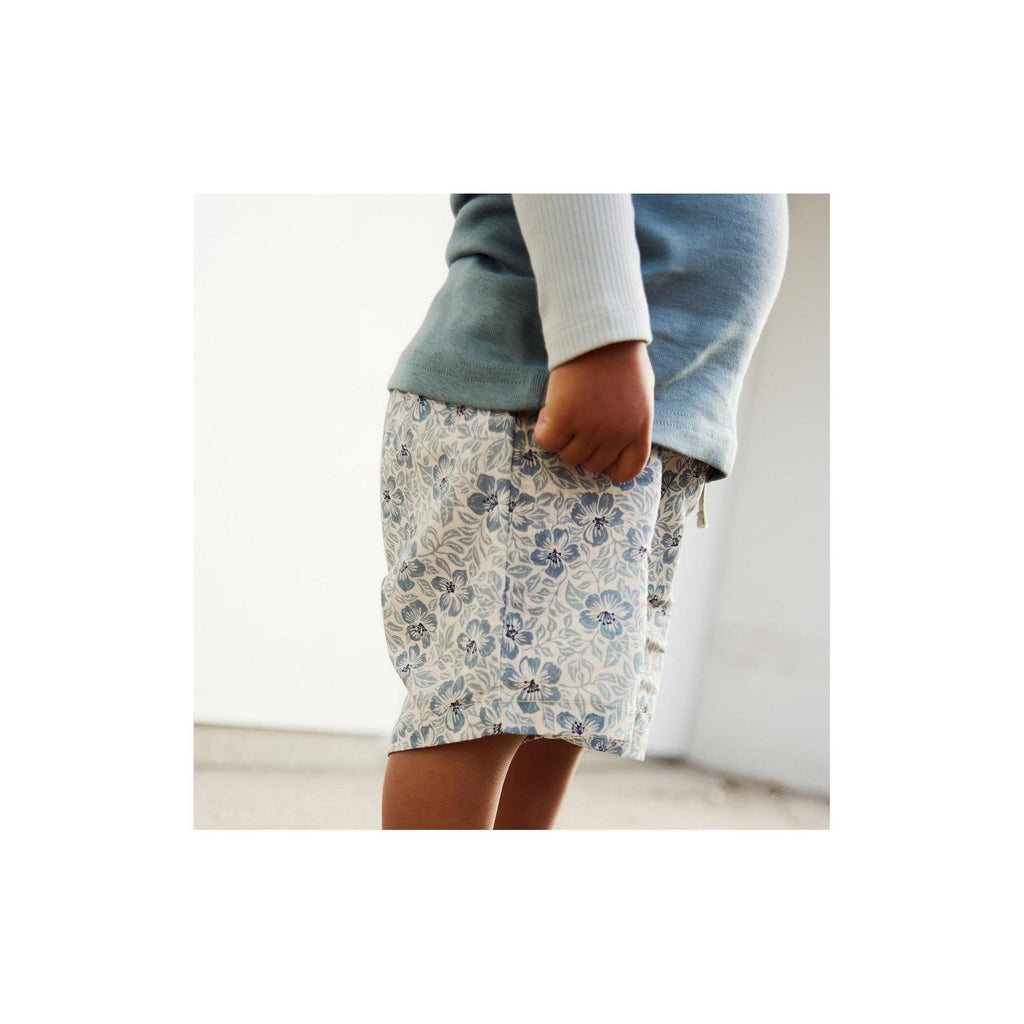 Short Max - Aqua Hawaii Flowers - Jongens