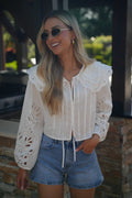 Blouse Brodée Billie - Blanche