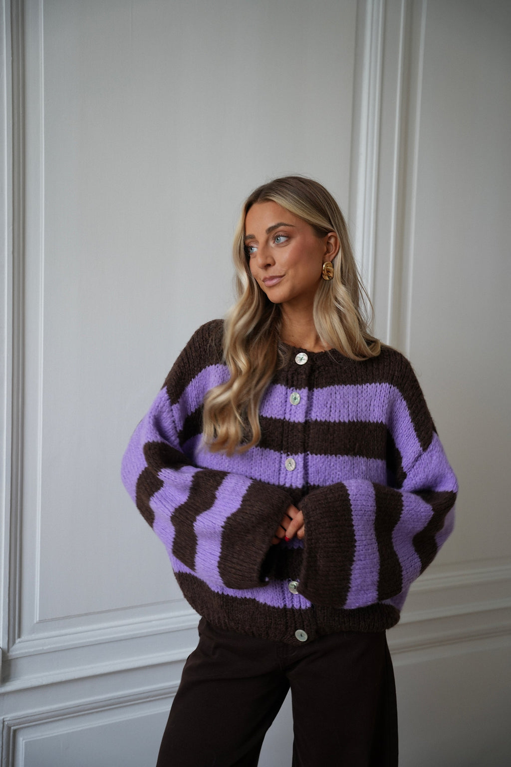 Gilet Rayé Vicky - Violet