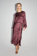 The Daisy Reversible Wrap-around Blouse Néoléo Bordeaux