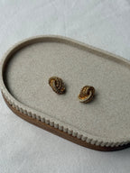 Vintage Christian Dior Earrings - Gold Twisted Knot