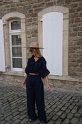 Pantalones rectos Maiane - Azul marino