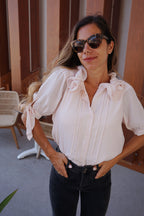 Blusa Mini Marrón Rosa Suave