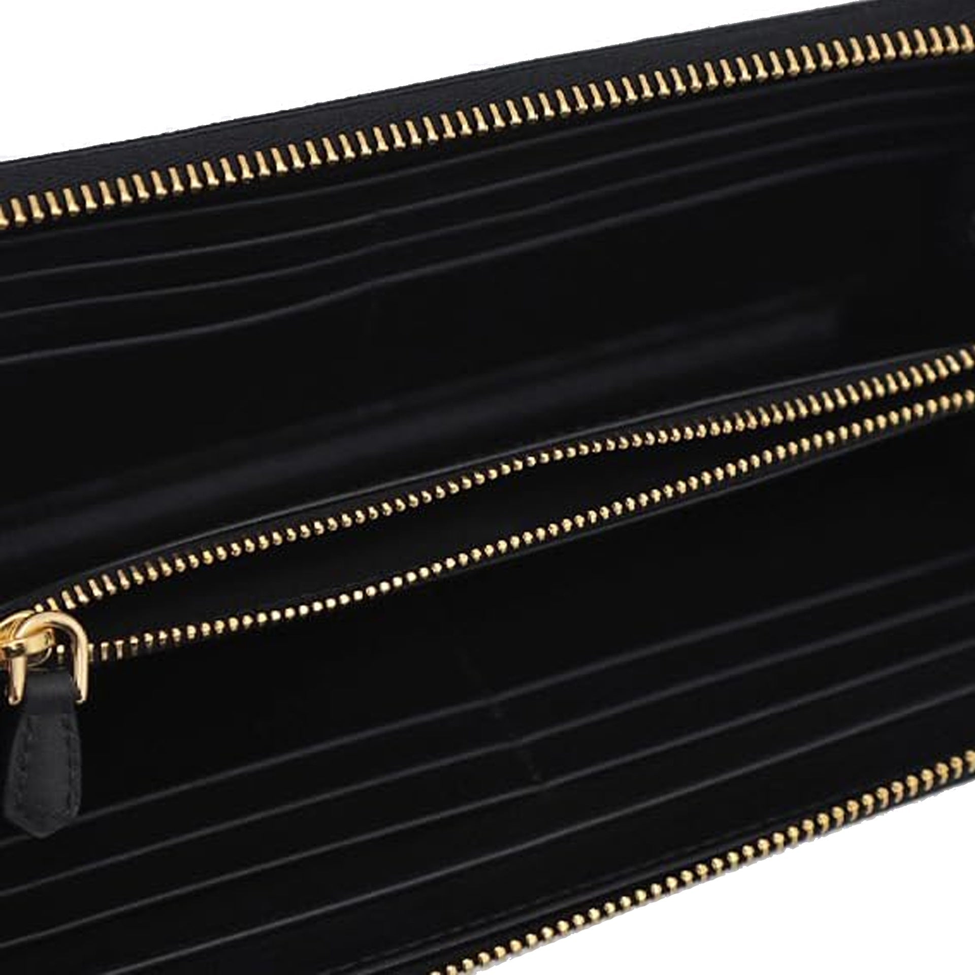 Prada - Portefeuille Leather Logo - Femme - Black