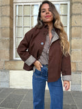 Veste Trench En Coton Chocolat Alice