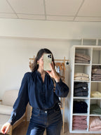 Maïwenn Blusa Bordada Azul Marino
