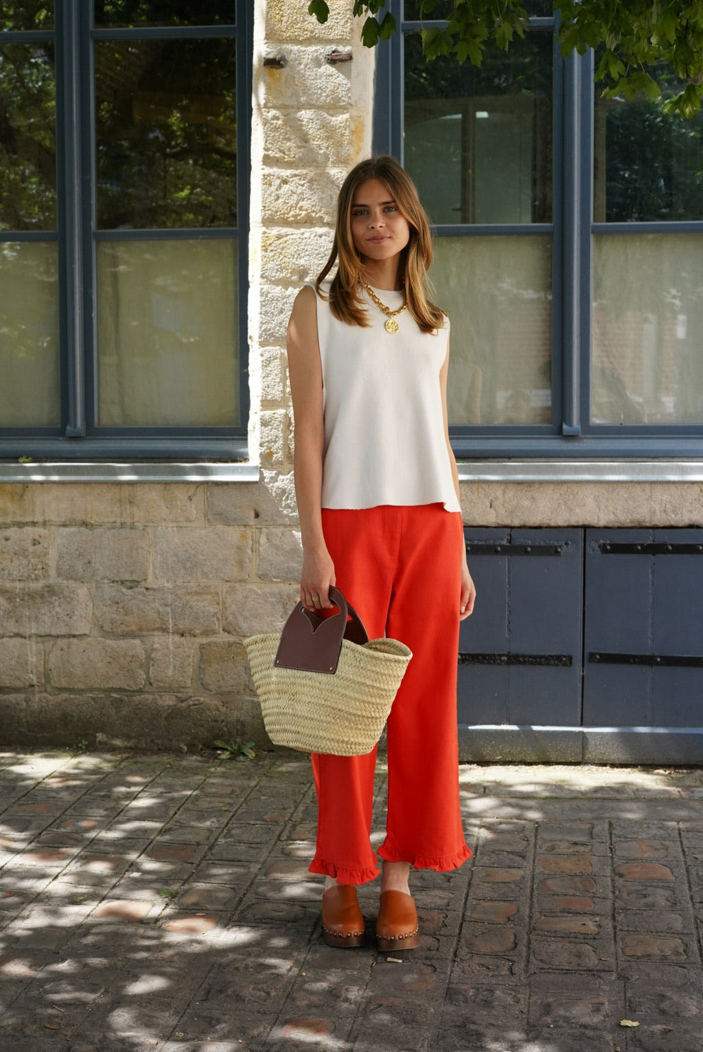 Ecru Knit Sailor Top