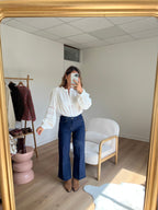 White Blouse with Colombe Embroidery