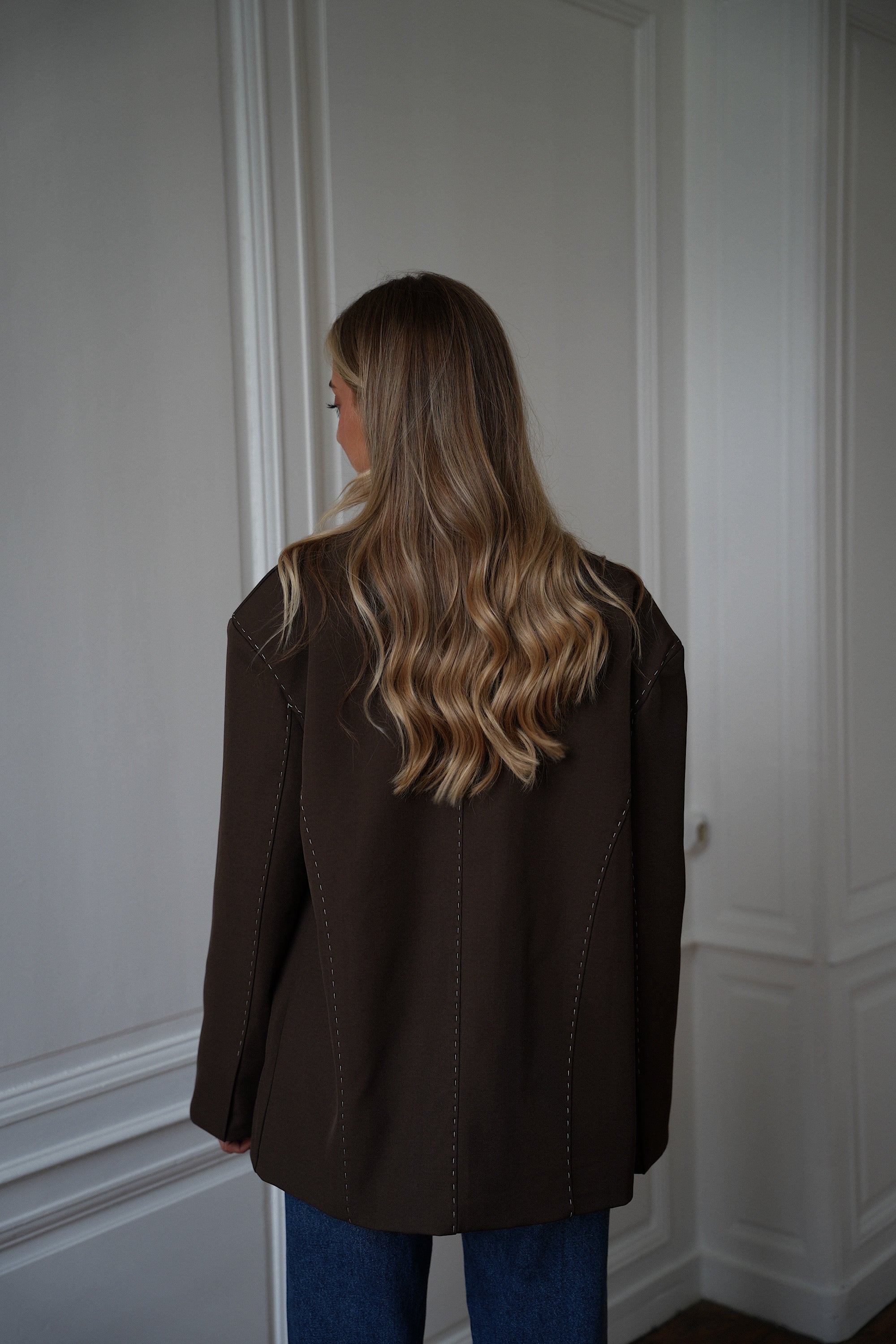 Flavie Blazer Jacket - Chocolate