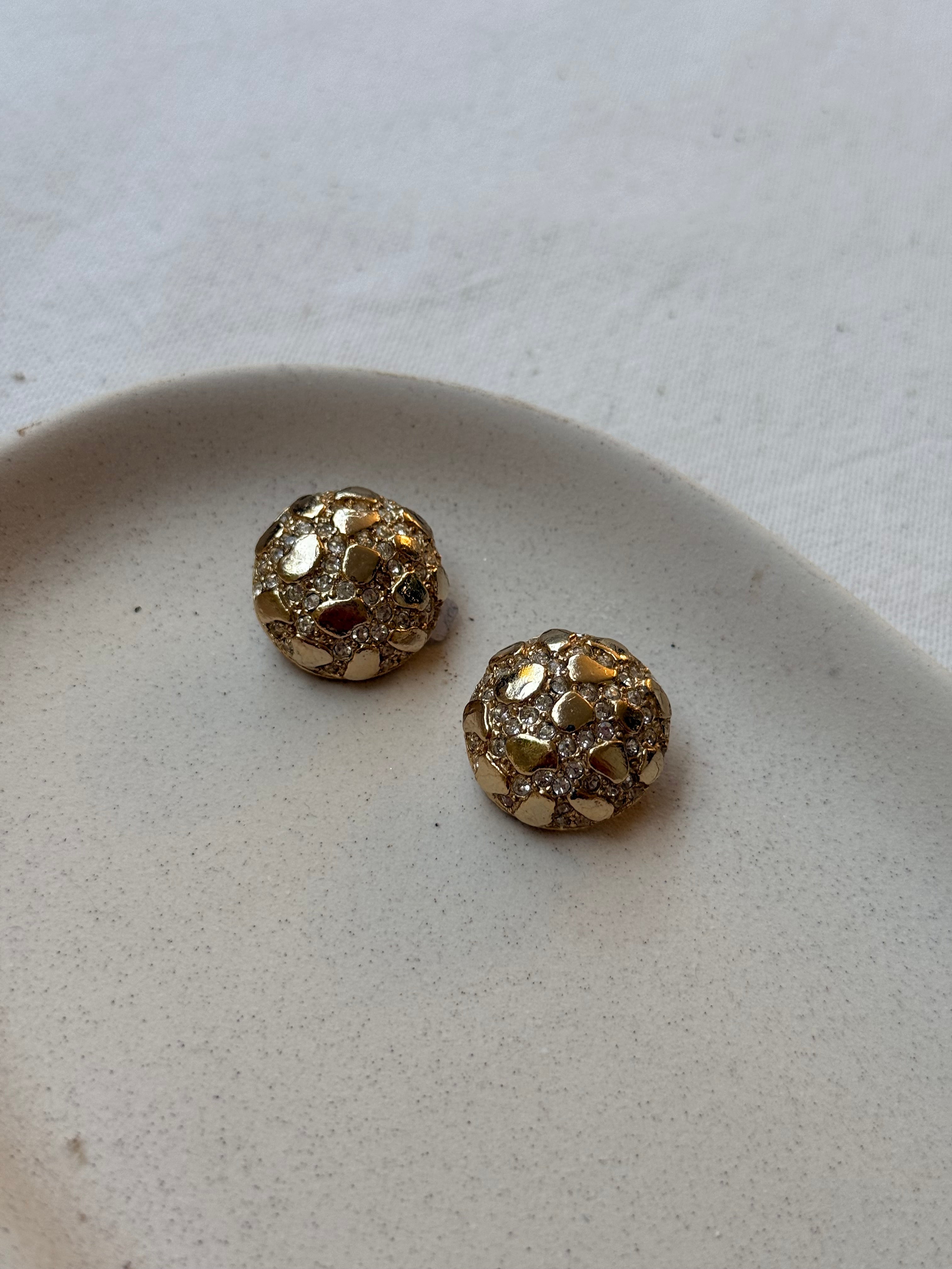 Boucles D’Oreilles Vintage - Pépites Dorées