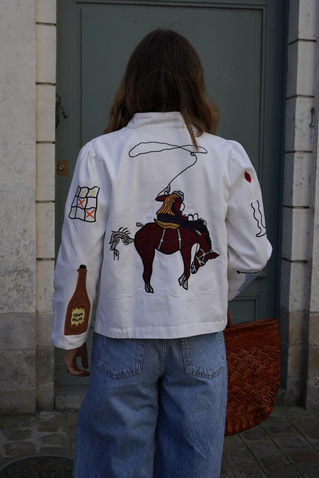 Anouck White Circus Embroidery Jacket