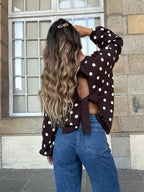 Zélie chocolate polka dot jumper