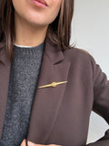 Vintage Brooch - Bar And Bow Shape