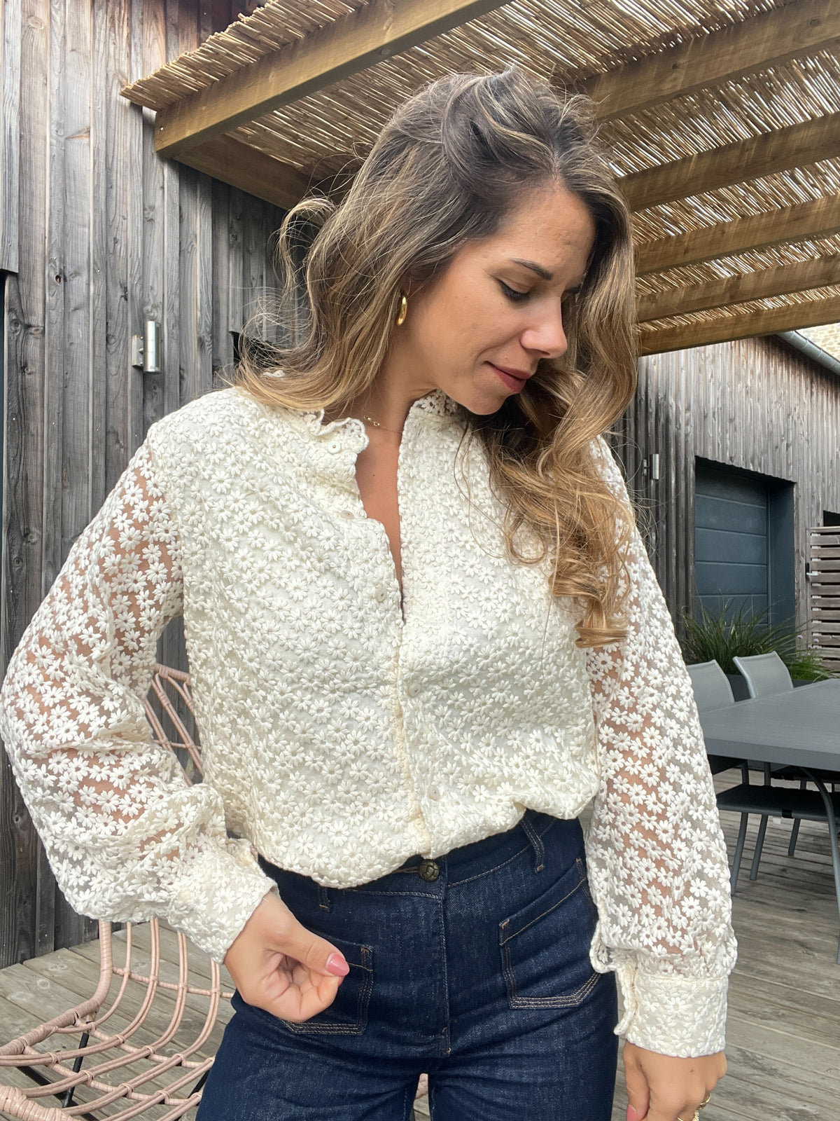 Blusa bordada Isaure