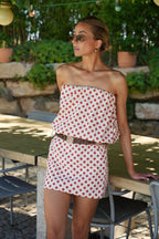 Robe Bustier Charlize - Rouge/Crème