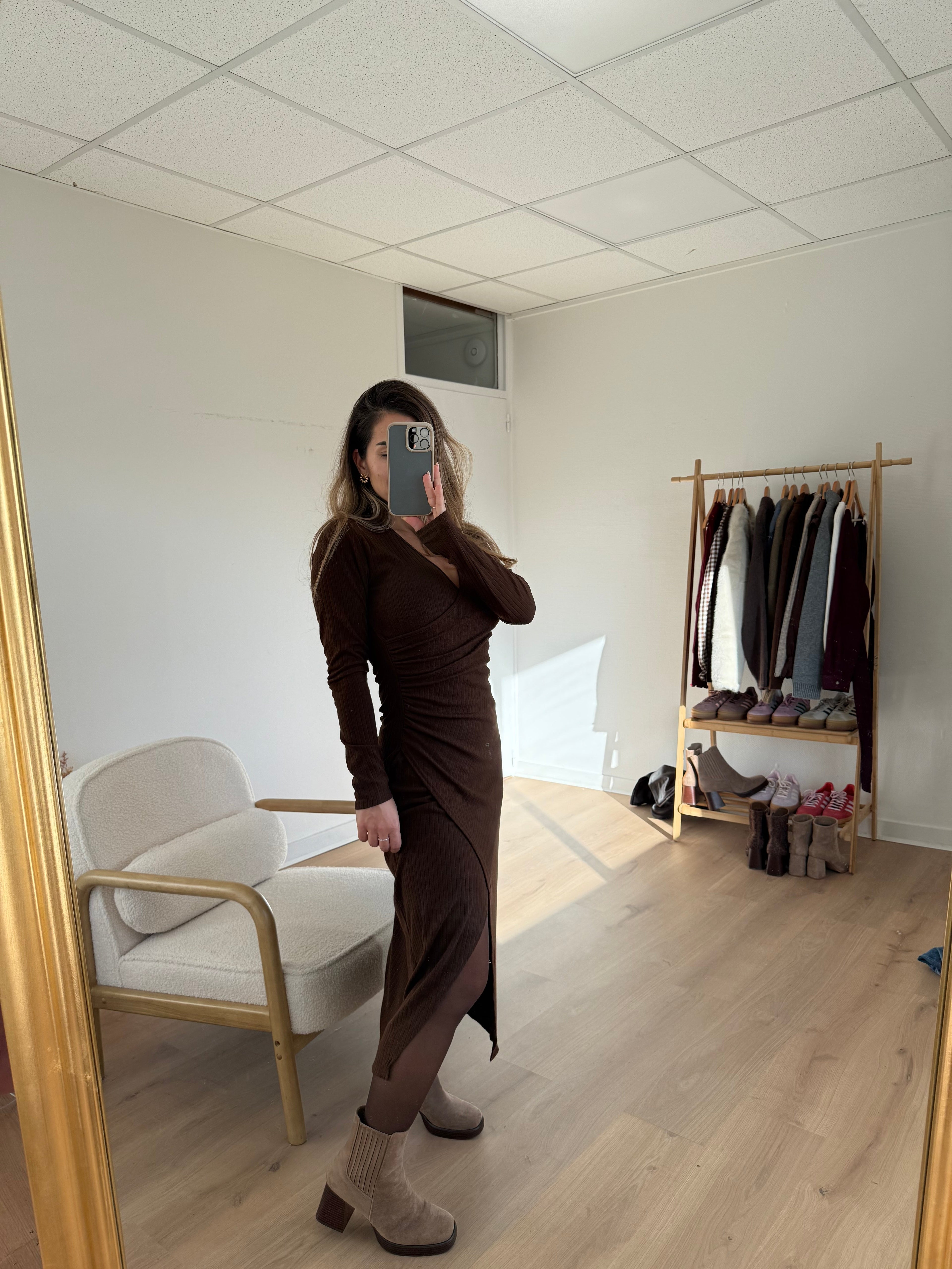 Chocolate Roman Dress