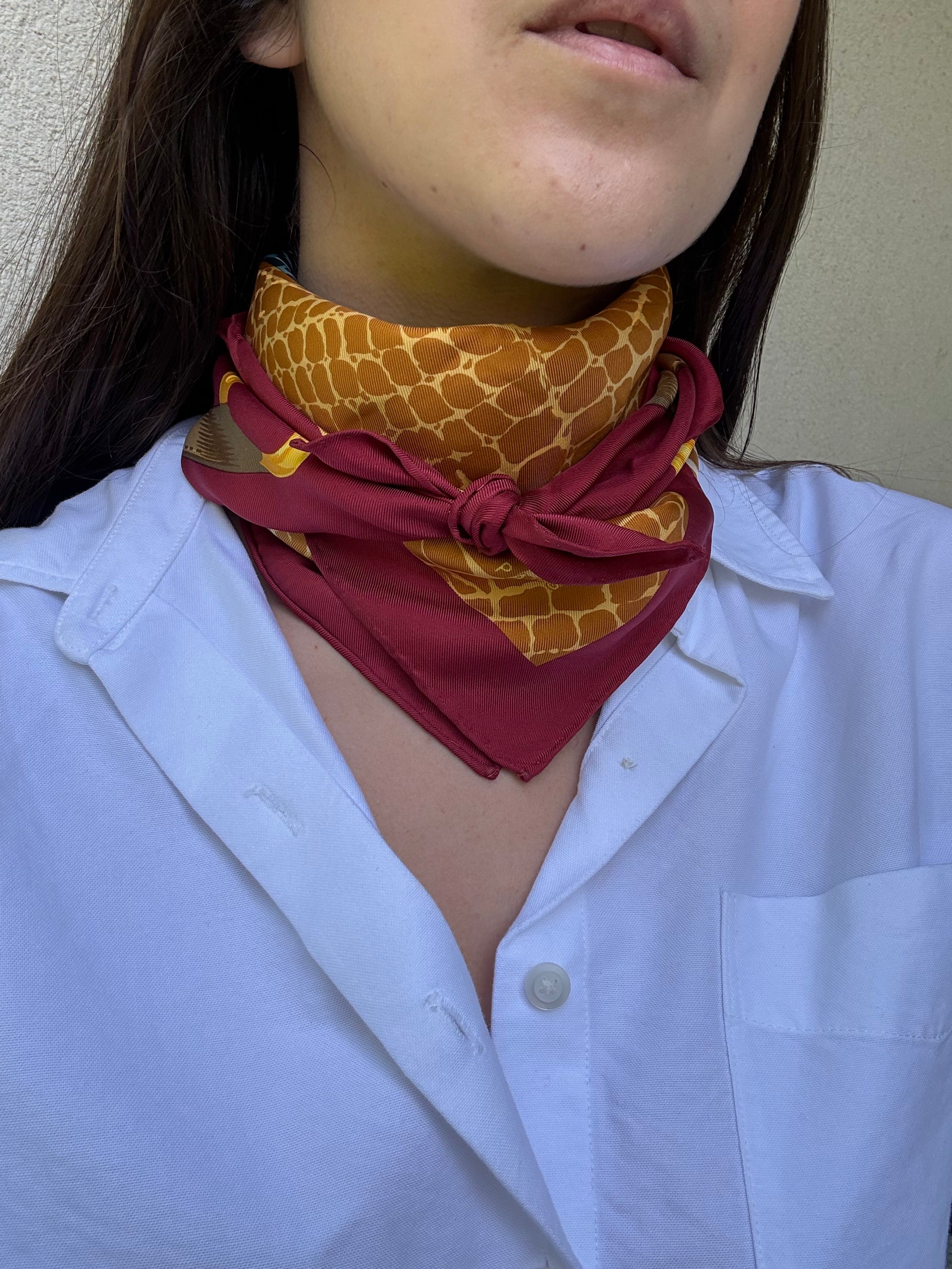 Pañuelo Céline – Modelo Estribos y Serpiente