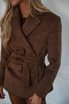 Veste Blazer En Laine Olivia - Marron