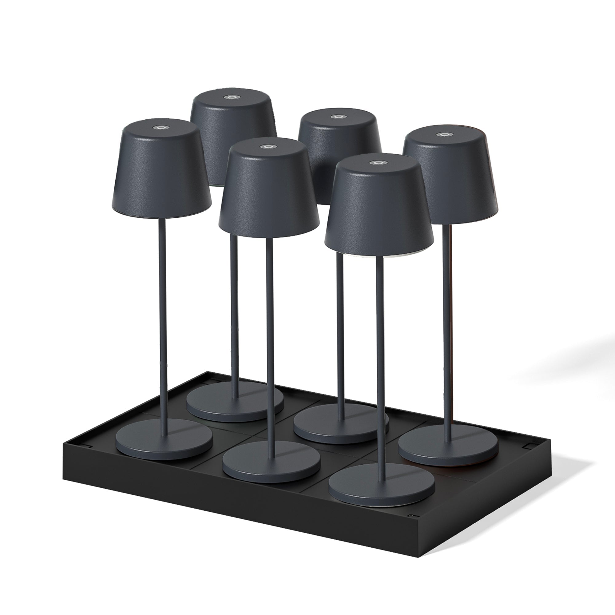 Kelly - Lampe De Table Sans Fil - Acier - Gris Anthracite