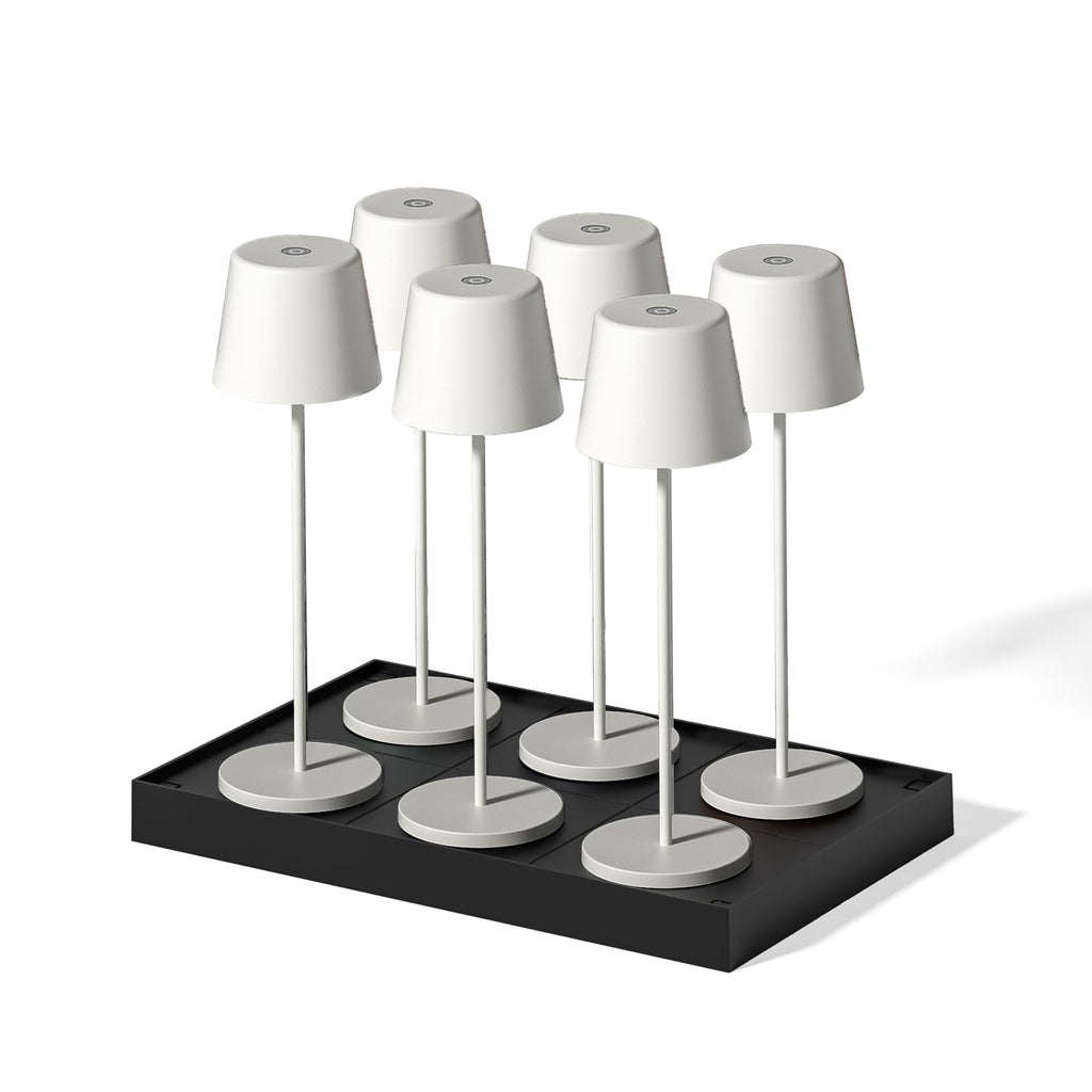 Kelly - Lampe De Table Sans Fil - Acier - Blanc
