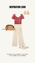 Top Lizia Red Lurex