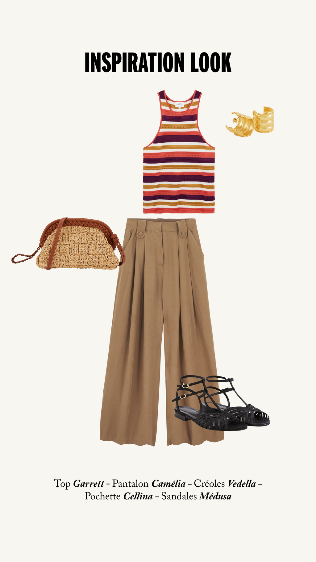 Garrett Striped Top Terracotta