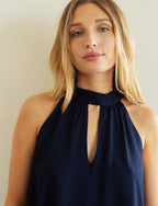 Marineblaues Kleid Girly