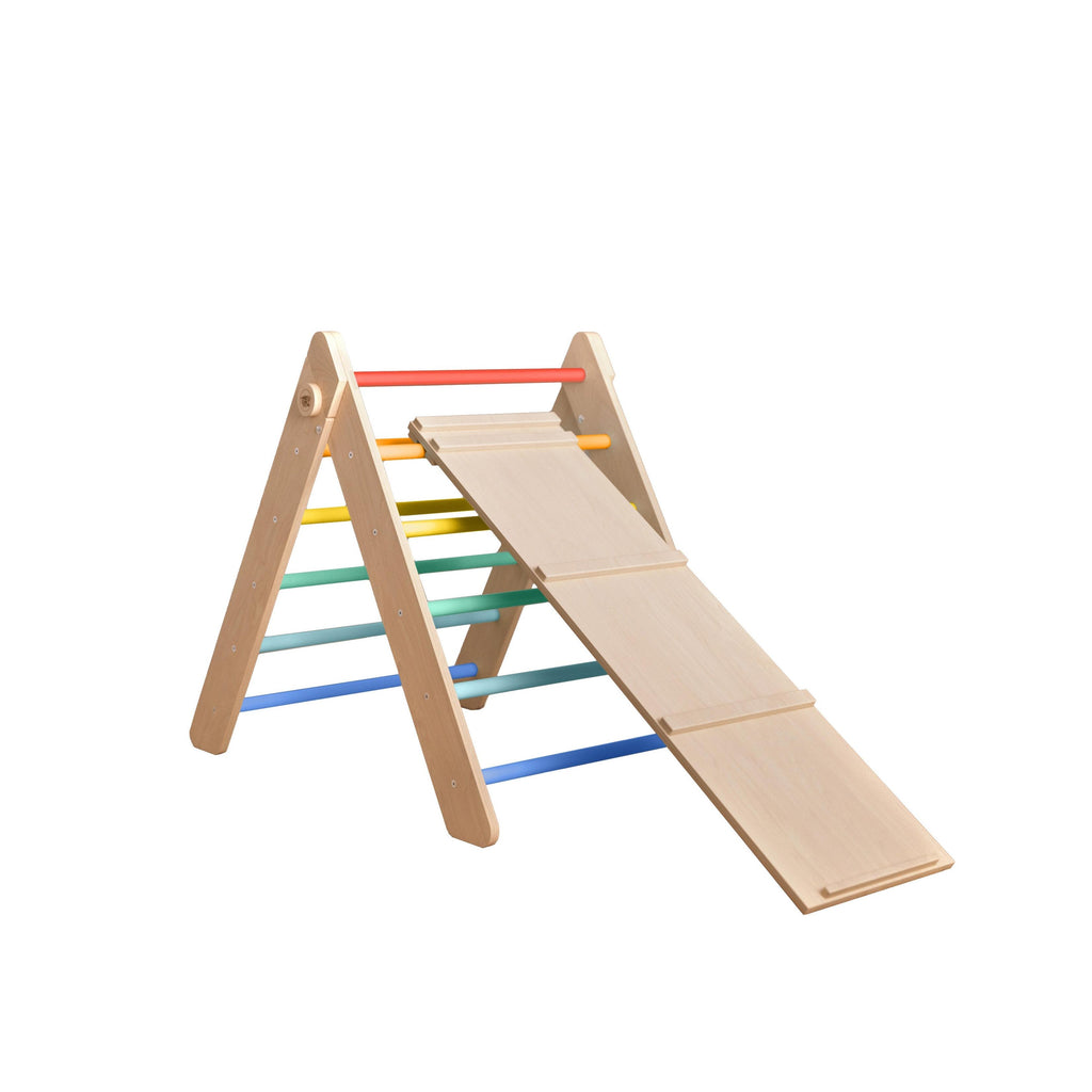 Pikler Triangle + Large Double-Sided Slide