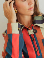 Abito a Righe Multicolori Mavi