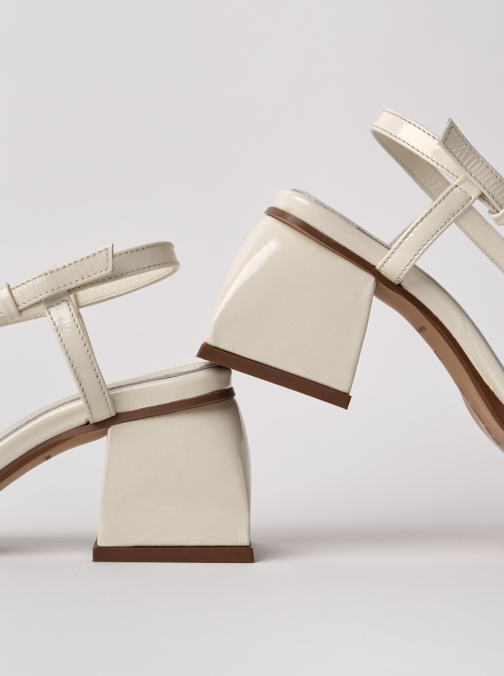 Square Crush White Sandals