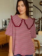 T-Shirt Rose & Bordeaux Popi