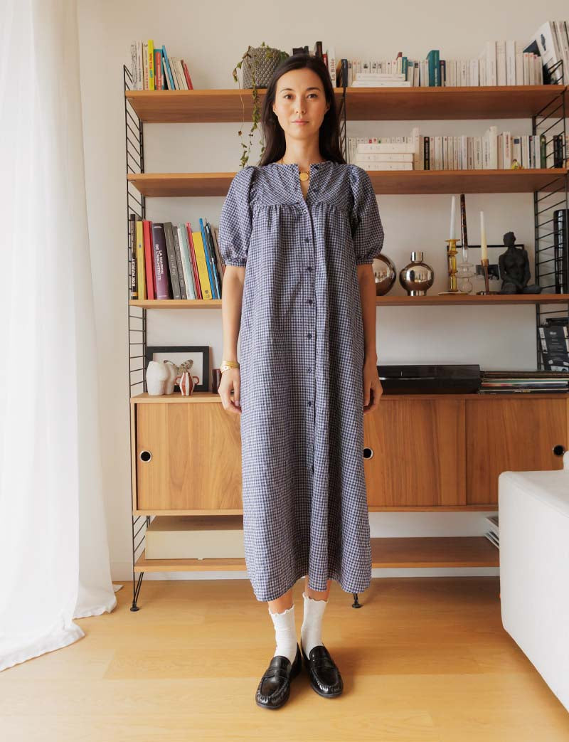 Marineblaues Kleid Alda