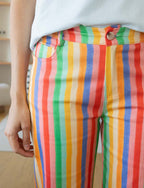 Flerfärgade randiga jeans Jony
