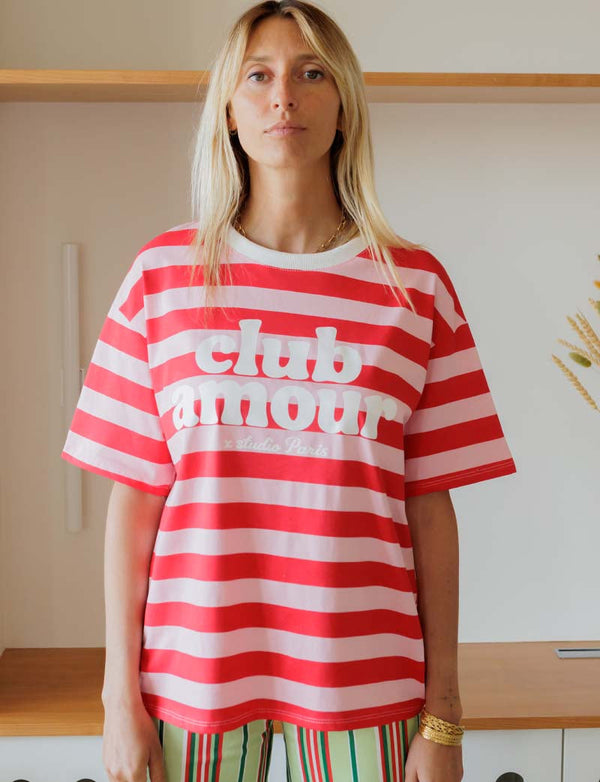 Czerwony t-shirt Club Amour
