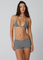 Gingham Shorts - Black