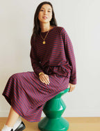 T-shirt navy e bordeaux Nati